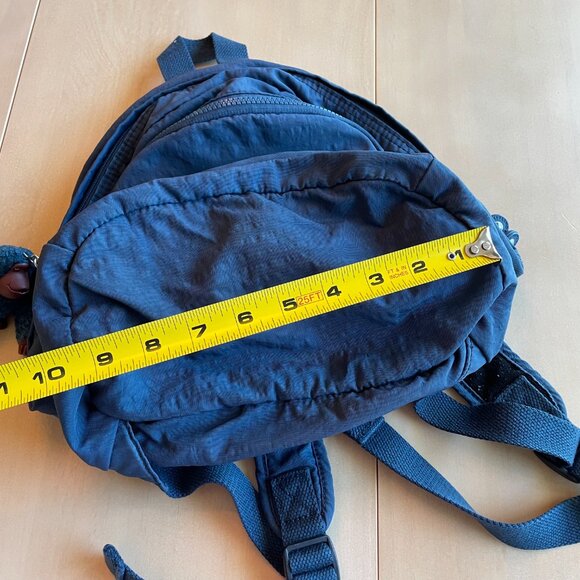 Kipling Challenger Medium Backpack With Furry Monkey Key Ring, Blue - Picture 10 of 11